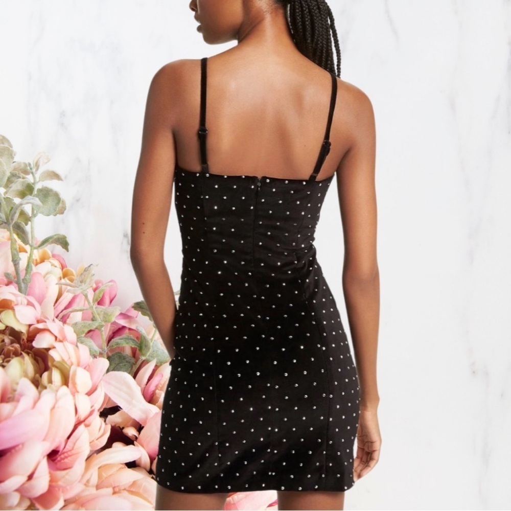 Michael Kors Embellished Velvet Bustier Mini Dress ~ Sz 6 - Picture 3 of 6